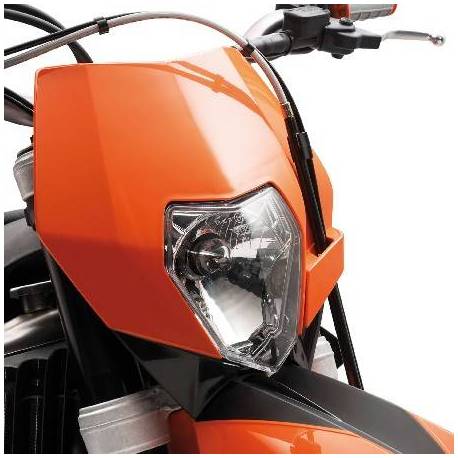 Plaque Phare EXC 2008-2013 Orange-Blanc-Noir : Plaque Phare EXC  125-200-250-300-350-450-500 2008-2013 Orange-Blanc-Noir - KTM Ku