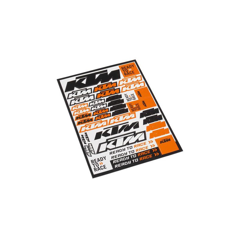 KTM LOGO STICKER SHEET Accessoires Moto KTM, Equipements Motard et